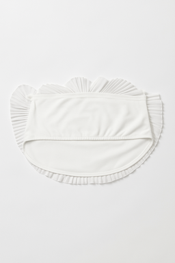 Blusa strapless plisada en blanco marfil - Size M