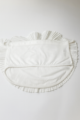 Blusa strapless plisada en blanco marfil - Size M