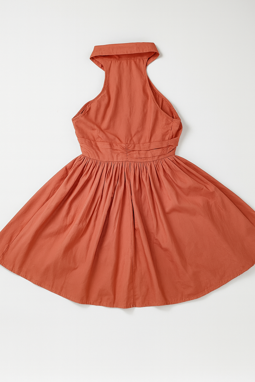 Vestido halter terracota con botones - Size M_1