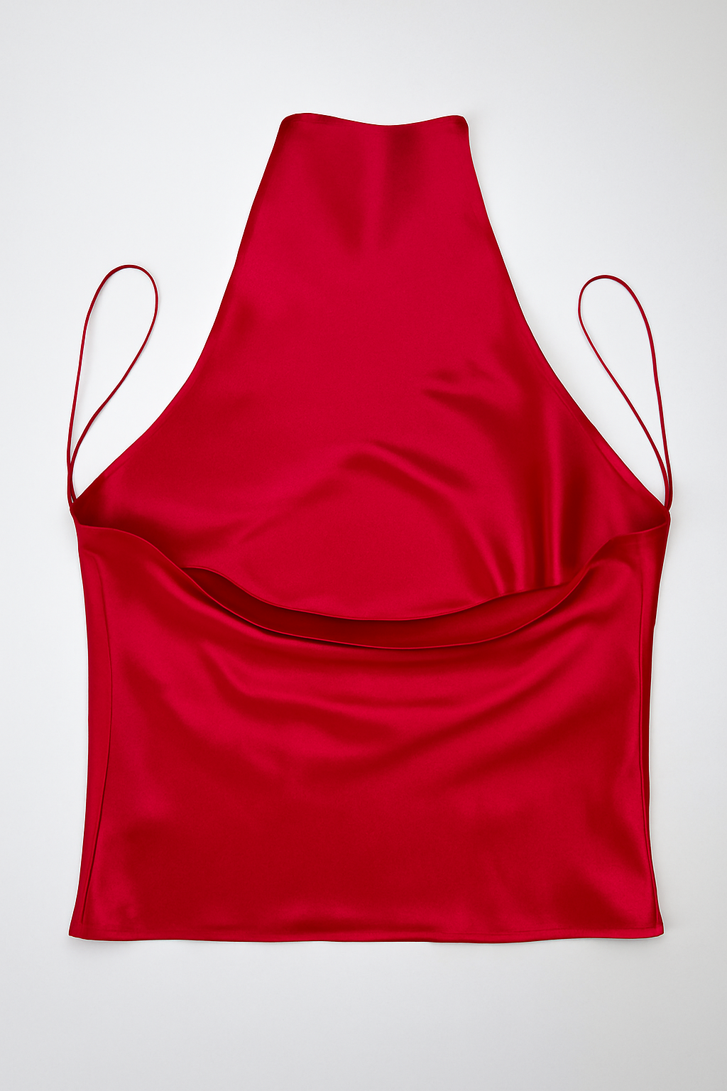 Blusa halter satinada color rosado - Size S_2
