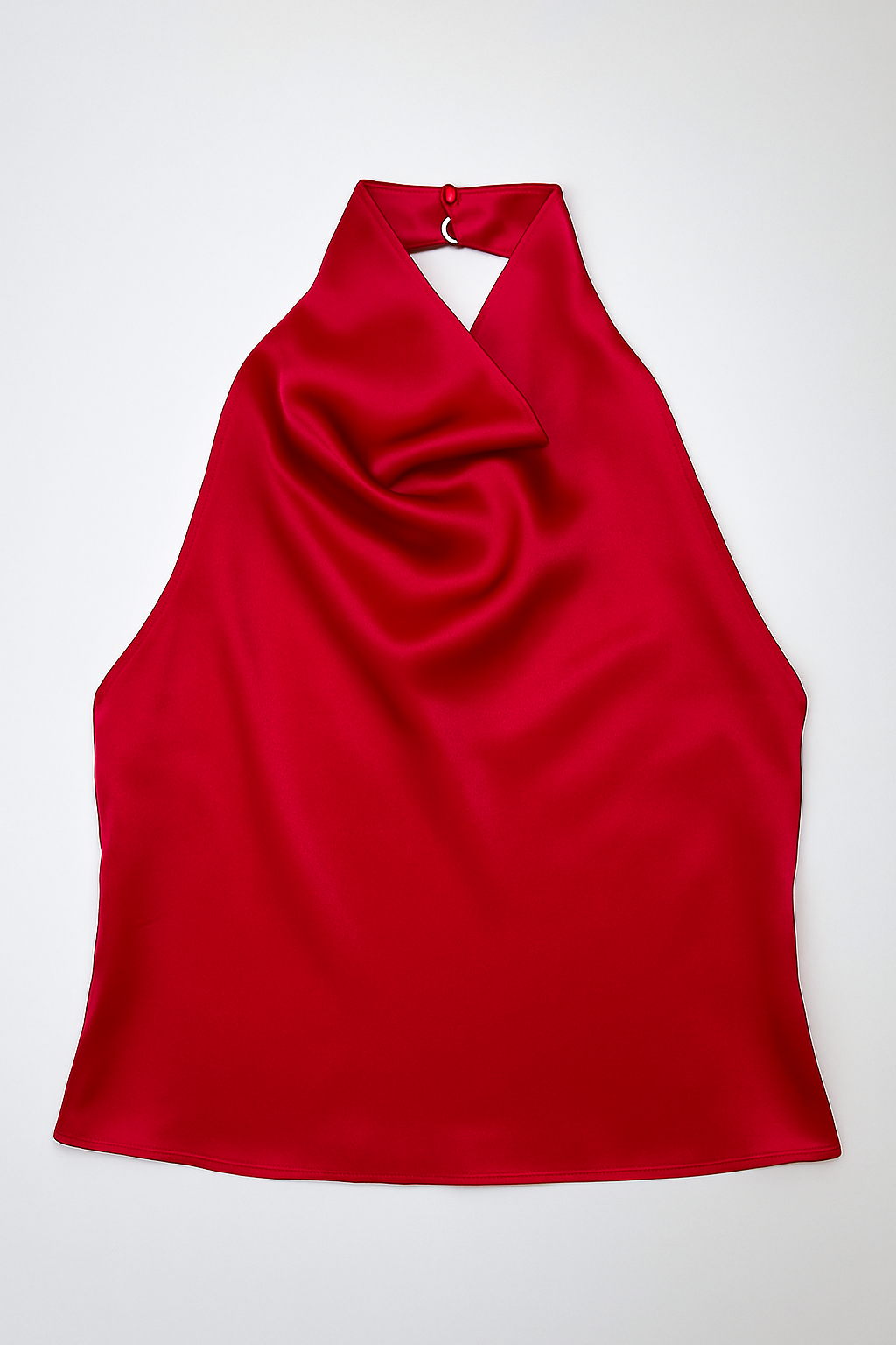 Blusa halter satinada color rosado - Size S_1