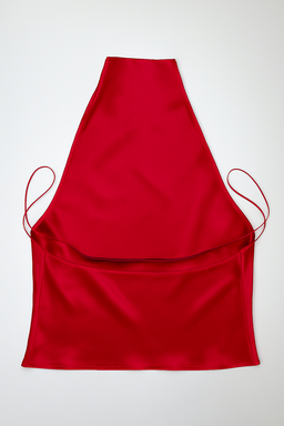 Blusa halter satinada color rosado - Size S