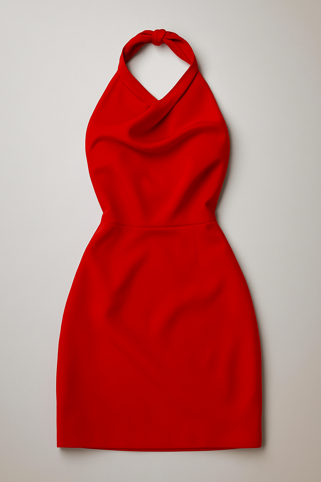 Vestido halter rojo elegante - Size M_0