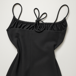 Vestido negro lencero con tirantes finos - Size M