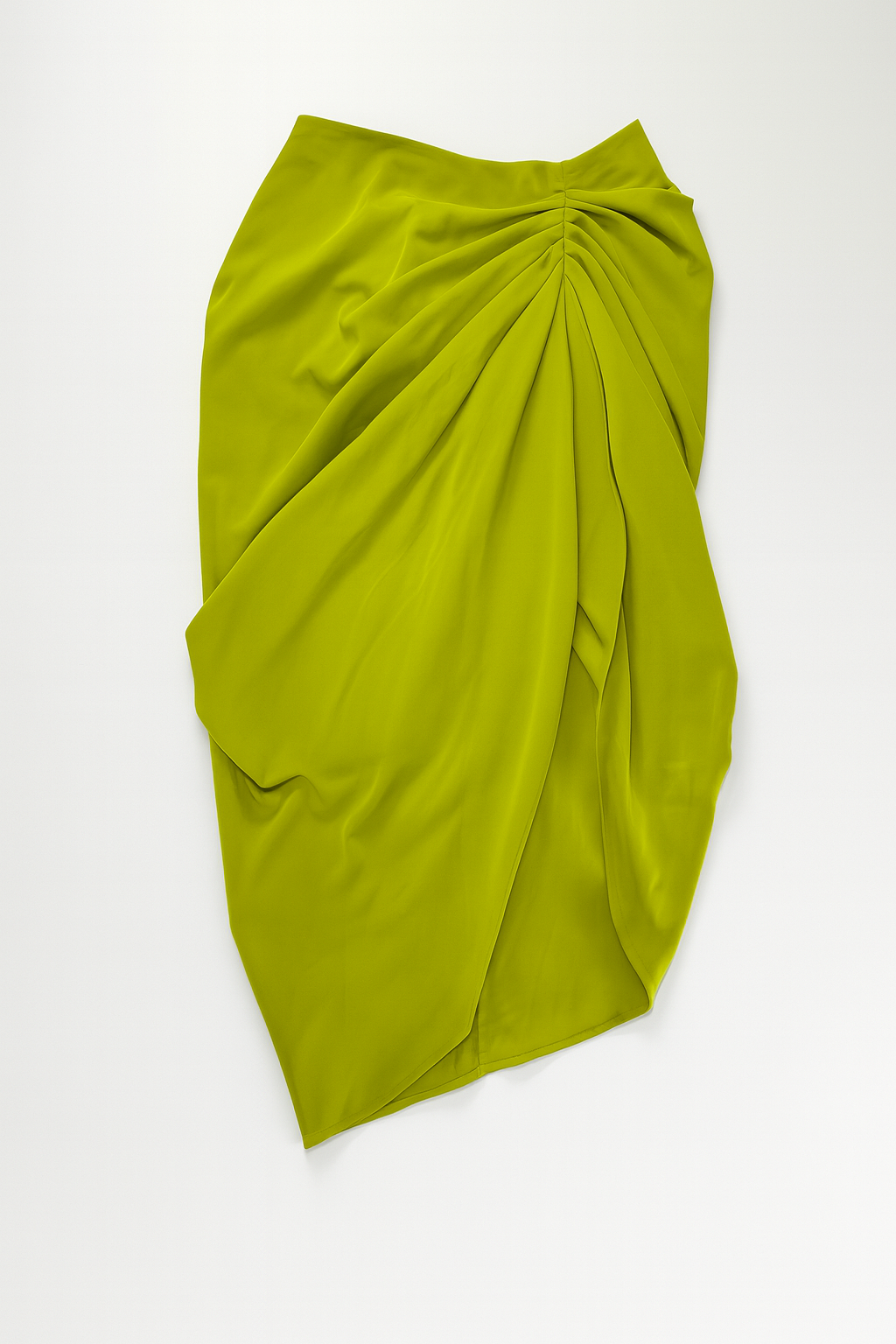 Falda drapeada verde lima - Size M_1