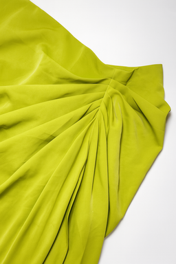 Falda drapeada verde lima - Size M