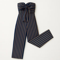 Enterizo strapless a rayas con lazo frontal - Size S