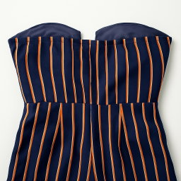 Enterizo strapless a rayas con lazo frontal - Size S