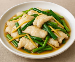 姜葱生鱼片 Sauteed Slice Fish in Ginger and Onion