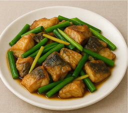 姜葱生鱼头 Sauteed Sheng Yu Head with Ginger and Onion