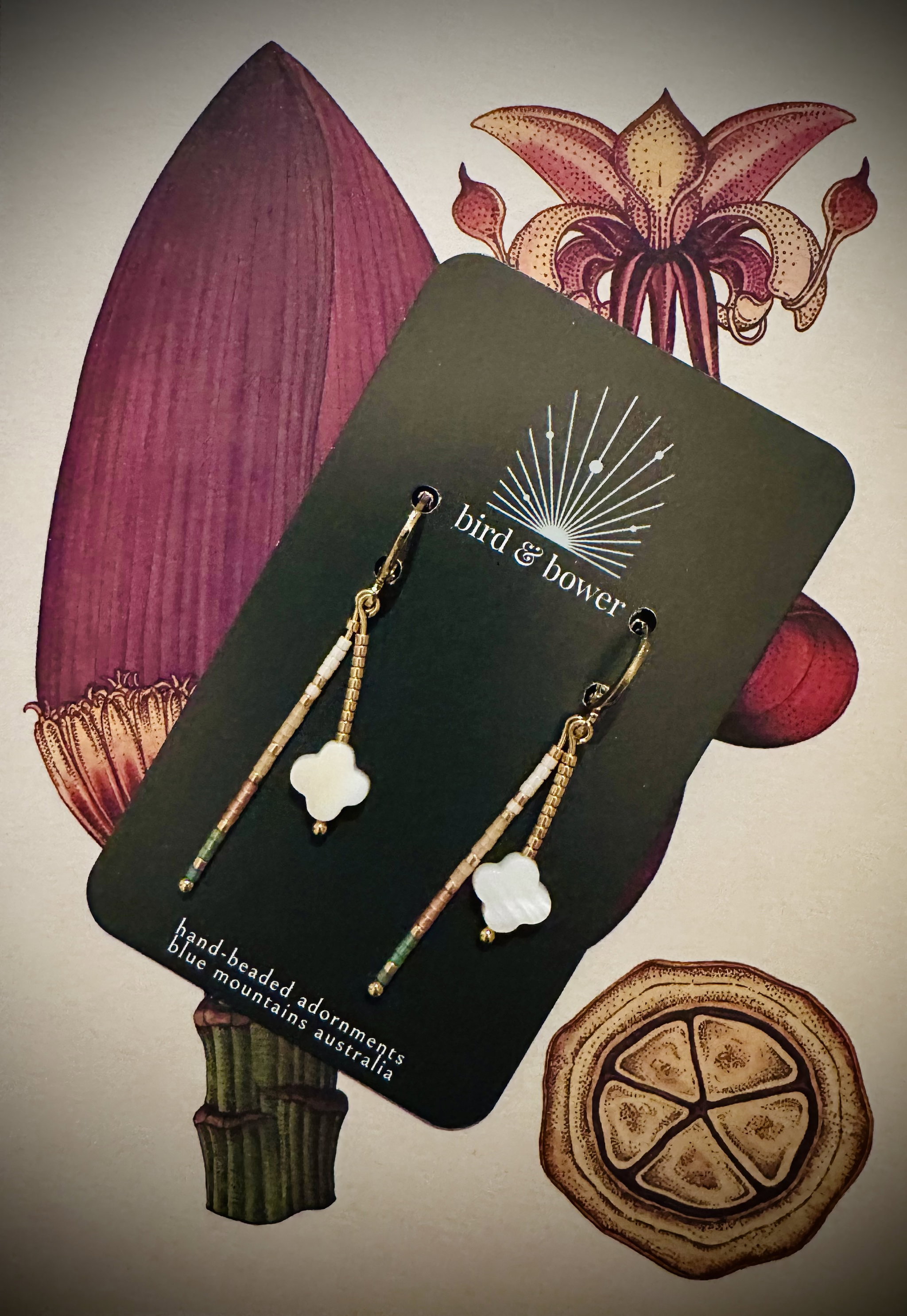 Twig Earrings - with OR without Clover charm_2