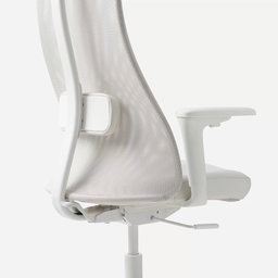 Office chair with armrests, grann white IKEA JÄRVFJÄLLET