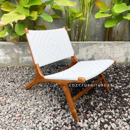 Wood Chair With Synthetic Rattan 2x
