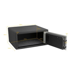 Safebox Krisbow 42x37x20 Cm Brankas Hotel 1.5/4 Mm H2702m - Hitam/putih