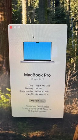 MacBook Pro 16-inch M2 Max 2023 32gb SSD 1TB 2023 - Powerhouse Machine, All-Day Battery