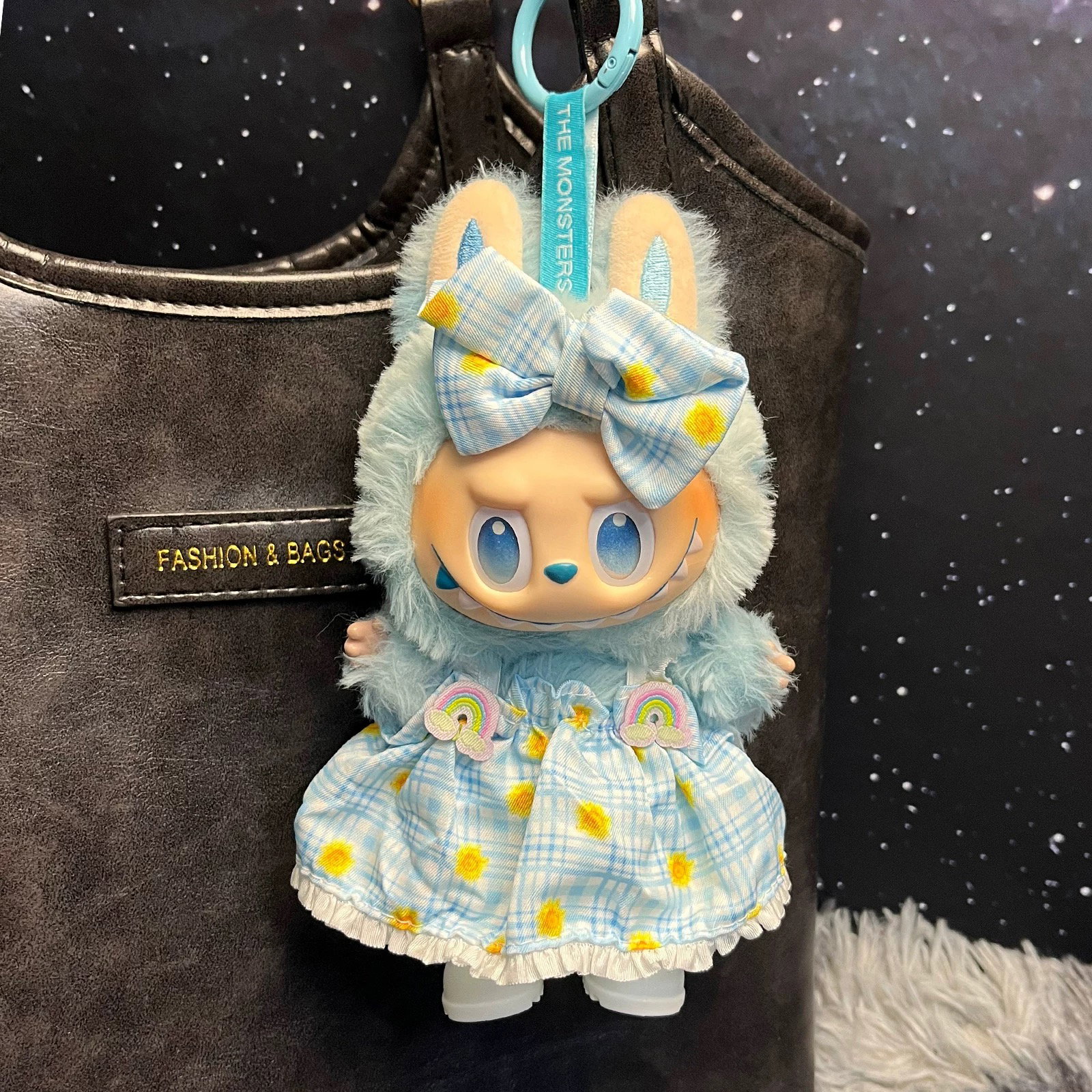 Labubu Doll Dress – Serene Hope Blue Skirt | Outfit for Pop Mart Labubu_1