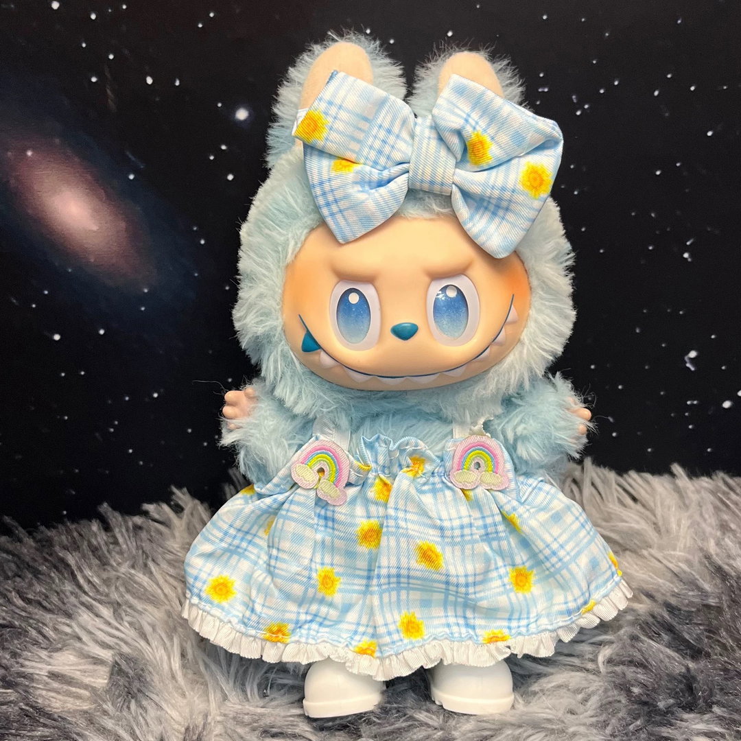 Labubu Doll Dress – Serene Hope Blue Skirt | Outfit for Pop Mart Labubu