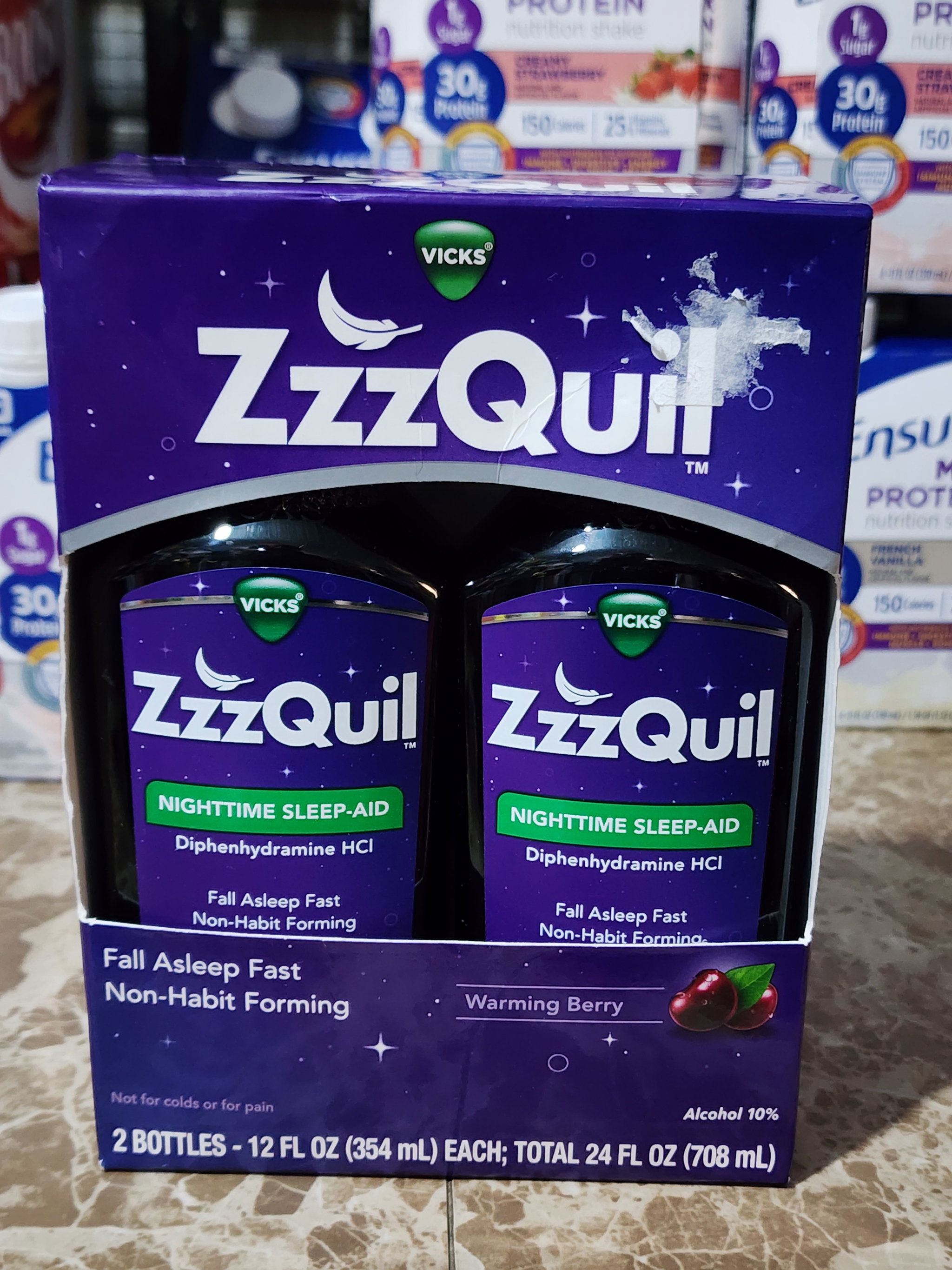 Vicks Nighttime Sleep Aid, Warming Berry Liquid_0