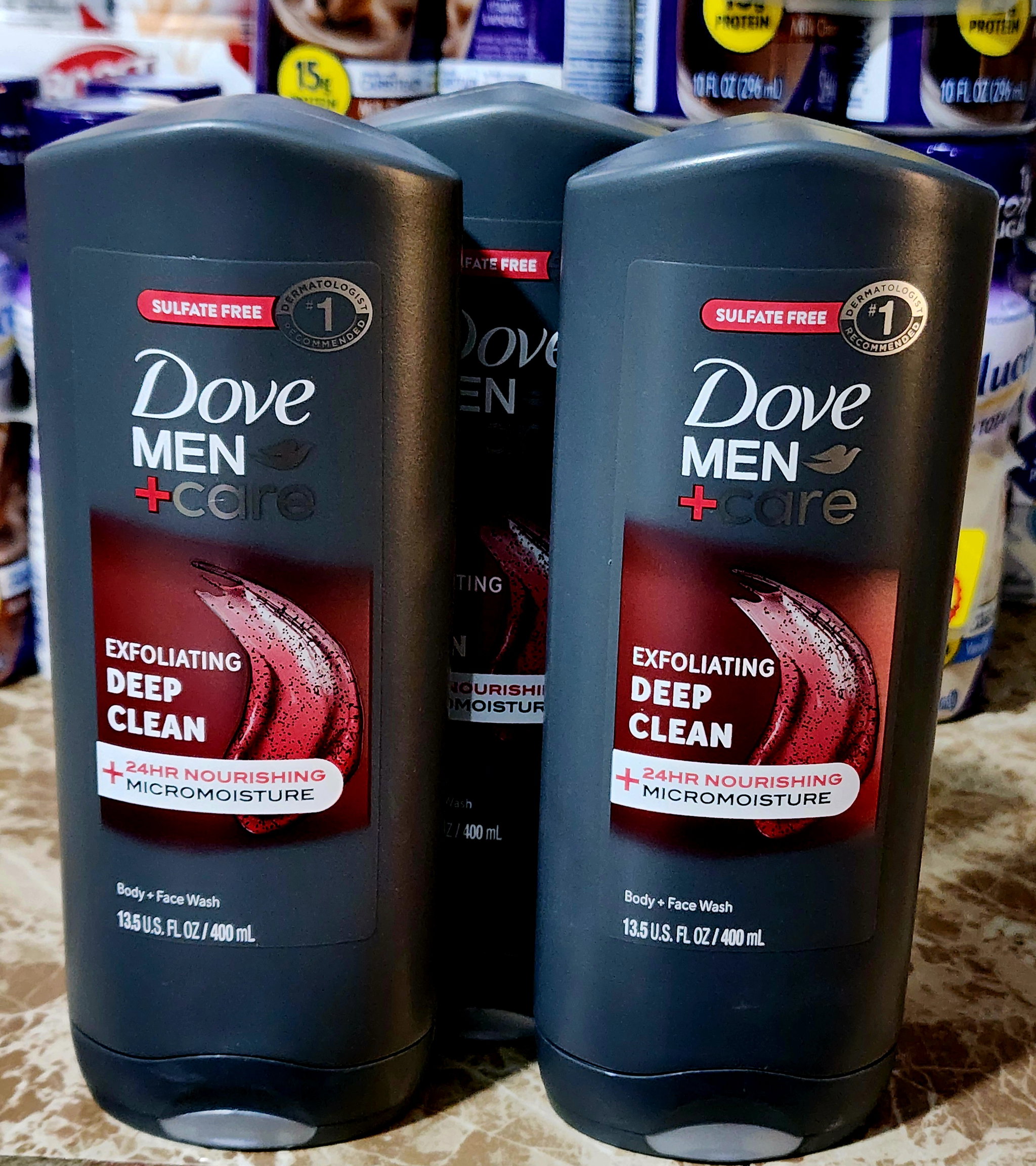 Men+Care Body Face Wash Exfoliating Deep Clean with 24-Hour Nourishing Micromoisture Technology_0