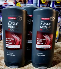 Men+Care Body Face Wash Exfoliating Deep Clean with 24-Hour Nourishing Micromoisture Technology
