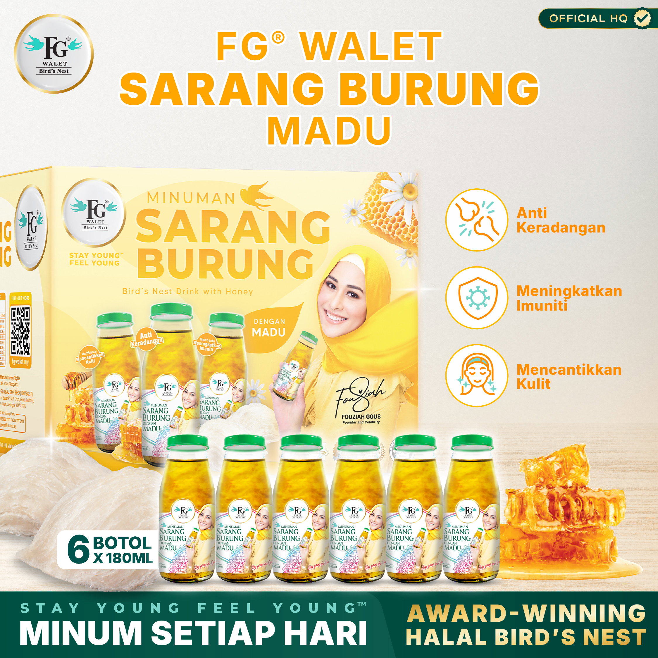 FG Walet® Bird’s Nest Drink with Honey