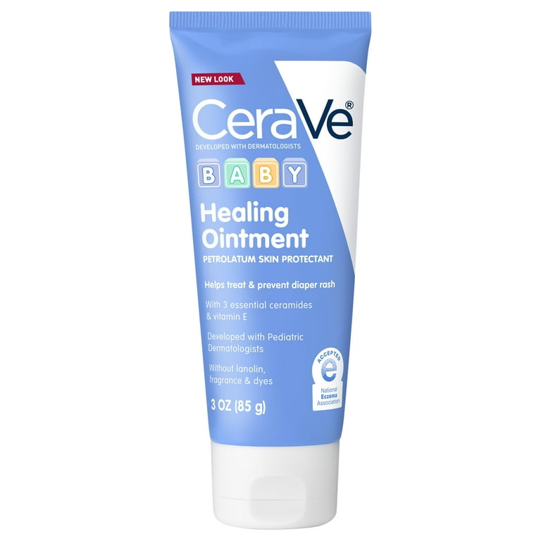CeraVe Baby Healing Ointment for Diaper Rash & Cracked Chafed Dry Skin for Baby + Toddler 3 oz_0