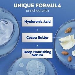 NIVEA Cocoa Butter Body Lotion for Dry Skin with Hyaluronic Acid, 72Hr Moisturizer, 16.9 fl oz