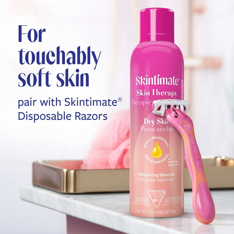 Skintimate Dry Skin Women’s Shave Gel, Fresh Scent, Moisturizing Shaving Cream Twin Pack, 7 oz Each_5
