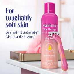 Skintimate Dry Skin Women’s Shave Gel, Fresh Scent, Moisturizing Shaving Cream Twin Pack, 7 oz Each