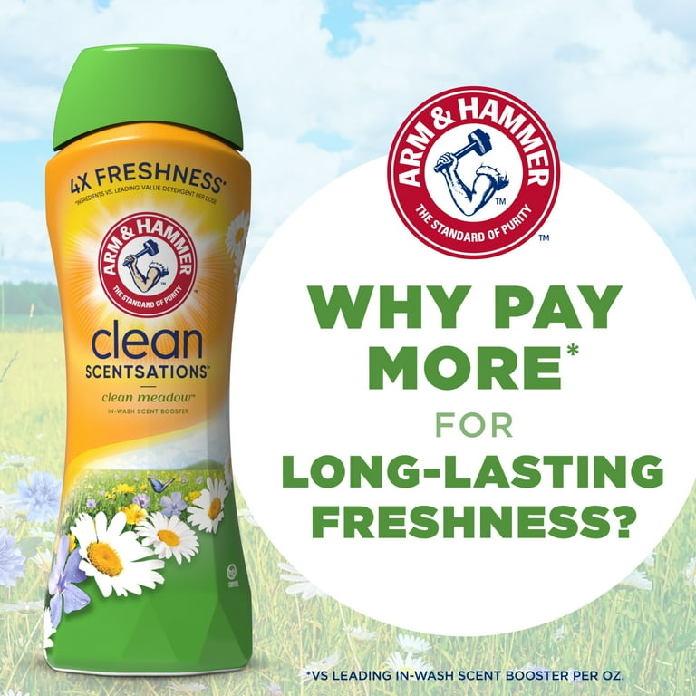 ARM & HAMMER Clean Scentsations In-Wash Scent Booster, Laundry Scent Booster Clean Meadow scent, 24 Oz_7