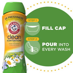 ARM & HAMMER Clean Scentsations In-Wash Scent Booster, Laundry Scent Booster Clean Meadow scent, 24 Oz
