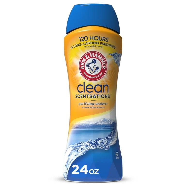 ARM & HAMMER Clean Scentsations In-Wash Scent Booster, Laundry Scent Booster Purifying Waters scent, 24 Oz
