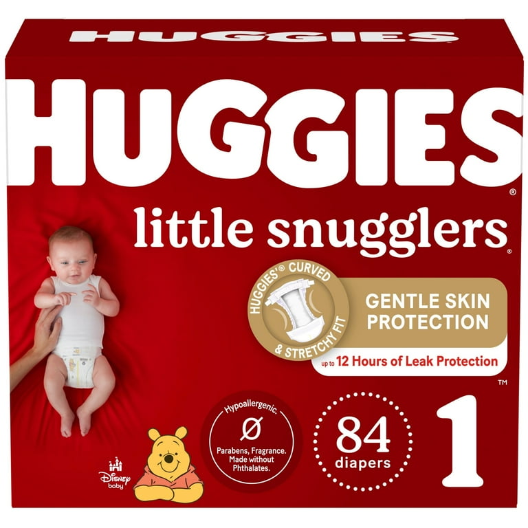 Huggies Little Snugglers Baby Diapers, Size 1 (8-14 lbs), 84 Ct_1