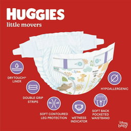 Huggies Little Movers Baby Diapers, Size 3, 68 Ct
