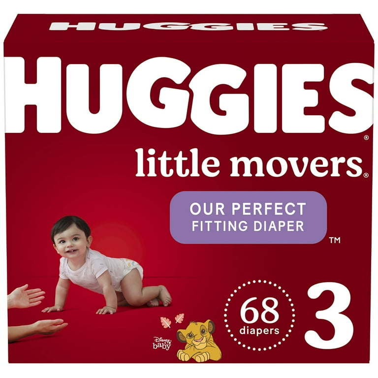 Huggies Little Movers Baby Diapers, Size 3, 68 Ct_0
