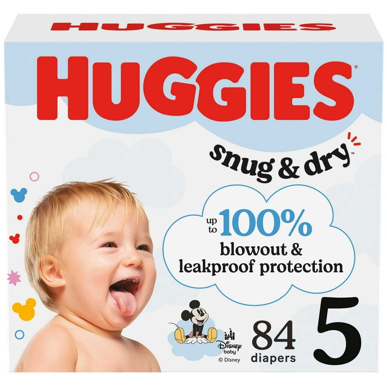 Huggies Snug & Dry Baby Diapers, Size 5 (27+ lbs), 84 Ct_0