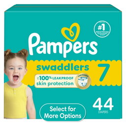 Pampers Swaddlers Diapers, Size 7, 44 Count