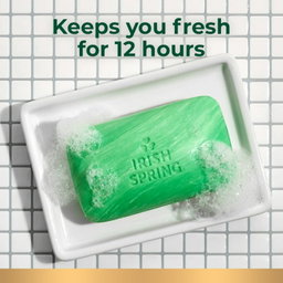 Irish Spring Original Clean Deodorant Bar Soap for Men, 3.7 oz
