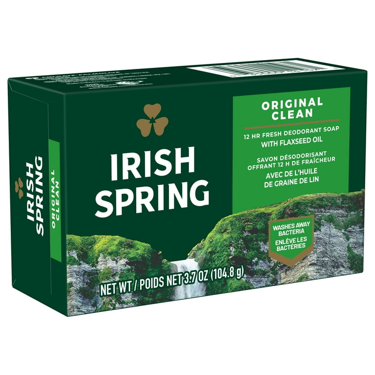 Irish Spring Original Clean Deodorant Bar Soap for Men, 3.7 oz_0