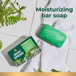 Irish Spring Original Clean Deodorant Bar Soap for Men, 3.7 oz