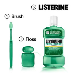 Listerine Freshburst Antiseptic Mouthwash Oral Care, Mint, 1 L