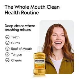 Listerine Original Antiseptic Mouthwash for Bad Breath & Plaque Oral Care, 1 L