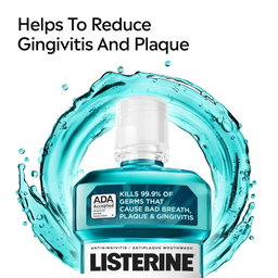 Listerine Cool Mint Antiseptic Mouthwash, For Bad Breath & Plaque Oral Care, 1 L