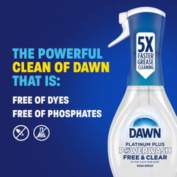 Dawn Powerwash Spray, Dish Soap, Dishwashing Liquid, Free & Clear, 16 Fl Oz