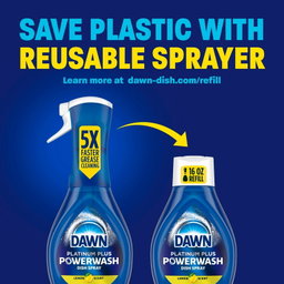Dawn Platinum Powerwash Dish Spray, Dish Soap, Lemon Starter Kit, 16 fl oz