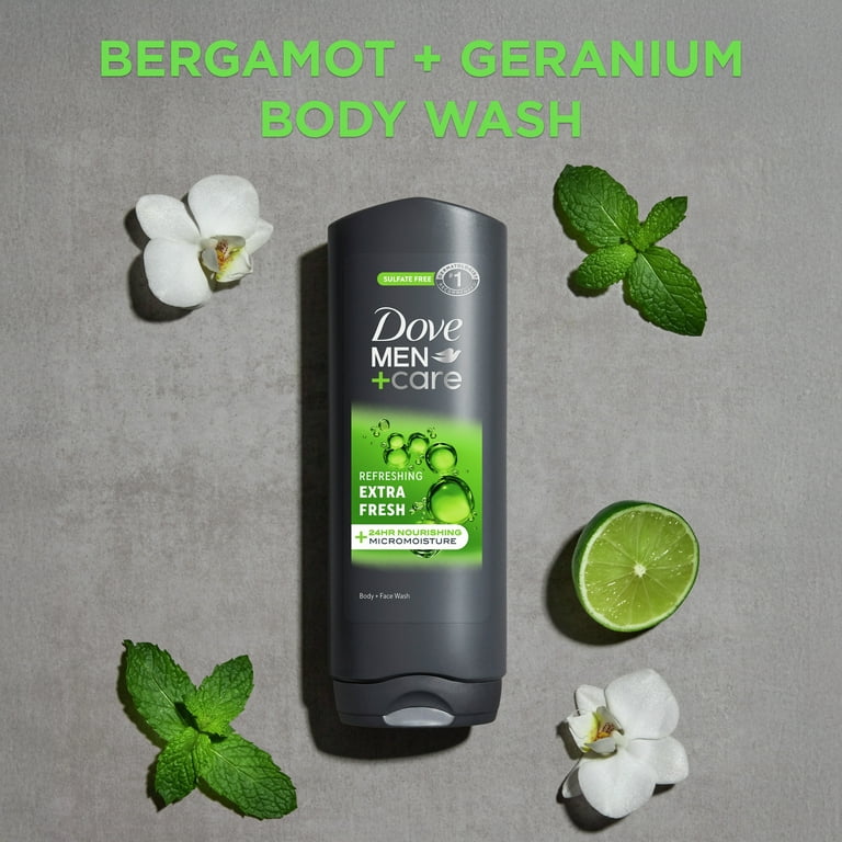 Dove Men+Care Refreshing Hydrating Face & Body Wash for Men Extra Fresh All Skin, 18 oz_2