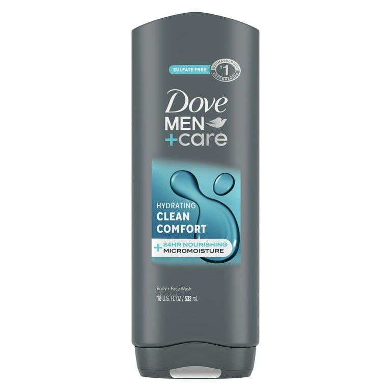 Dove Men+Care Hydrating Gentle Face & Body Wash for Men Clean Comfort All Skin, 18 oz_0