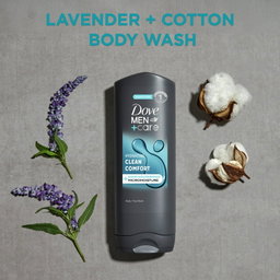 Dove Men+Care Hydrating Gentle Face & Body Wash for Men Clean Comfort All Skin, 18 oz