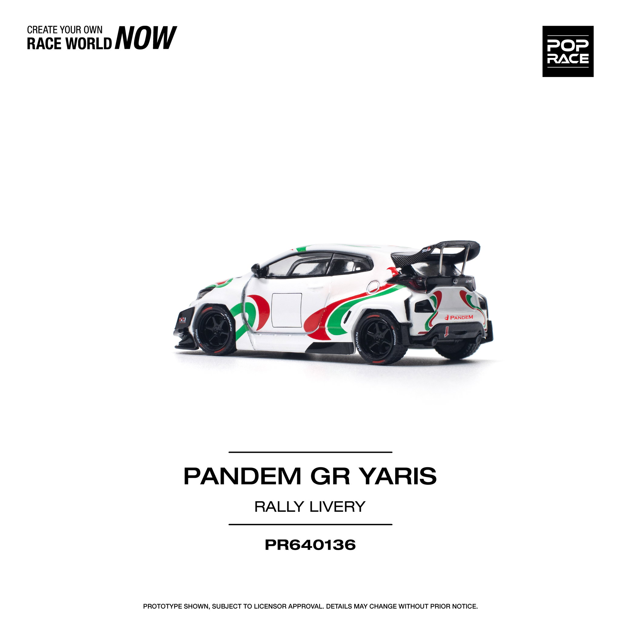 POP RACE MODEL 1/64 GR YARIS PANDEM - RALLY LIVERY_3