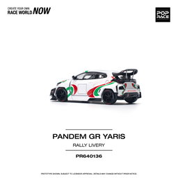 POP RACE MODEL 1/64 GR YARIS PANDEM - RALLY LIVERY